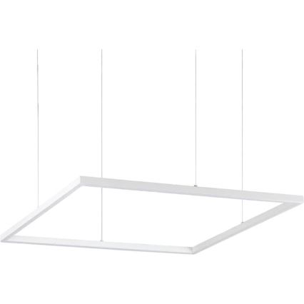 Ideal Lux - ORACLE SLIM cable-suspended LED pendant, 44W, 230V, 3000K, CRI 90, 70x70 cm, white
