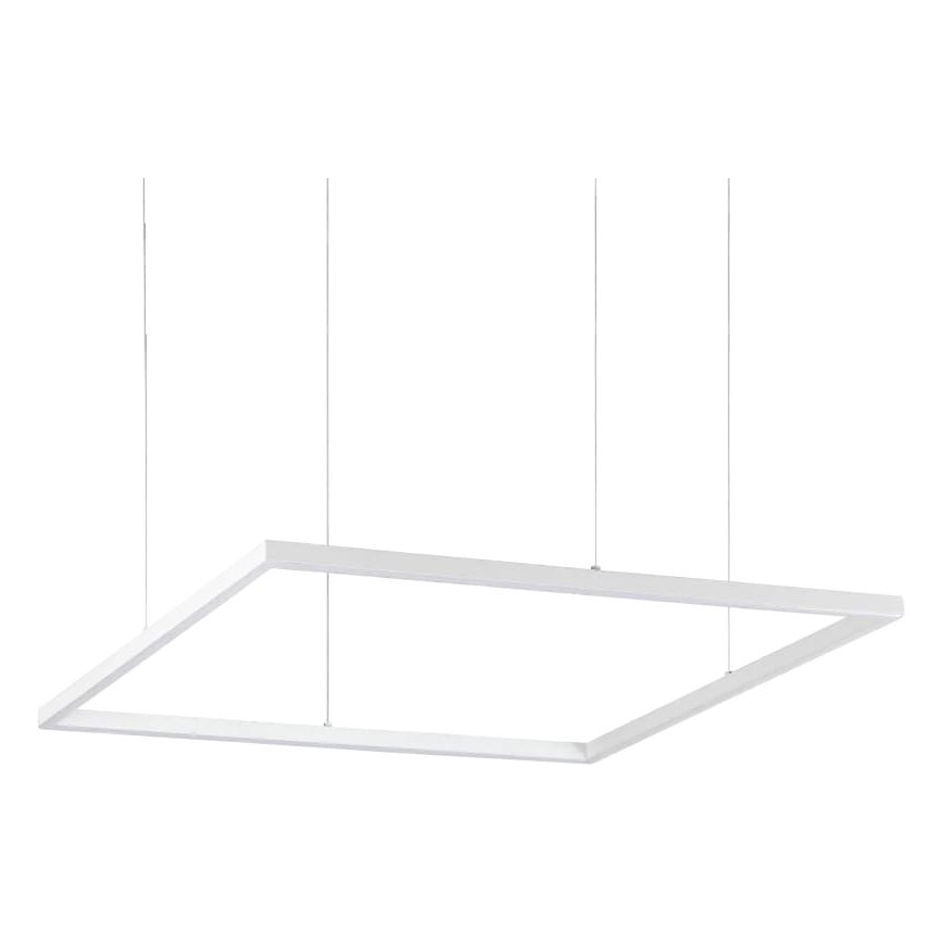 Ideal Lux - ORACLE SLIM cable-suspended LED pendant, 44W, 230V, 3000K, CRI 90, 70x70 cm, white