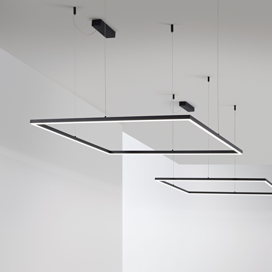 Ideal Lux - LED cable-suspended pendant ORACLE SLIM LED/53W/230V 3000K CRI 90 90x90 cm black