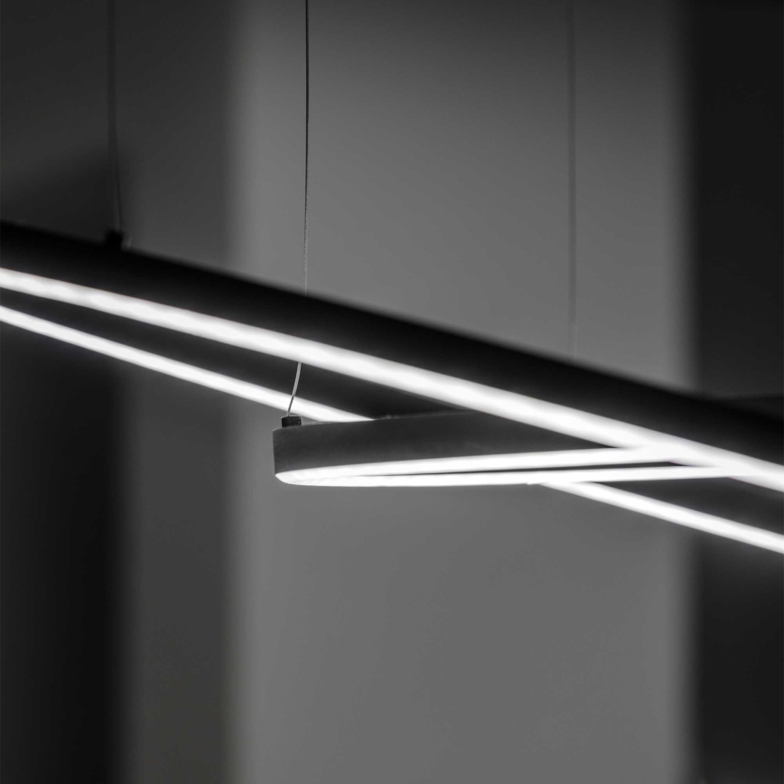 Ideal Lux - ORACLE SLIM LED cable-suspended chandelier, 83W, 230V, 2700K, CRI 90, Ø 150 cm, black