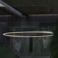 Ideal Lux - ORACLE SLIM LED cable-suspended chandelier, 83W, 230V, 2700K, CRI 90, Ø 150 cm, black