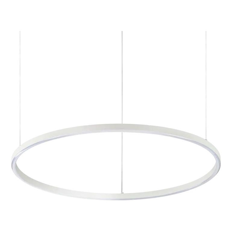 Ideal Lux - ORACLE SLIM LED cable-suspended pendant, 37W/230V, 2700K (CRI 90), Ø 70 cm, white