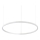 Ideal Lux - ORACLE SLIM LED cable-suspended pendant, 37W/230V, 2700K (CRI 90), Ø 70 cm, white