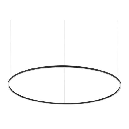 Ideal Lux - ORACLE SLIM cable-suspended LED pendant, 83W/230V, 4000K, CRI 90, Ø 150 cm, black