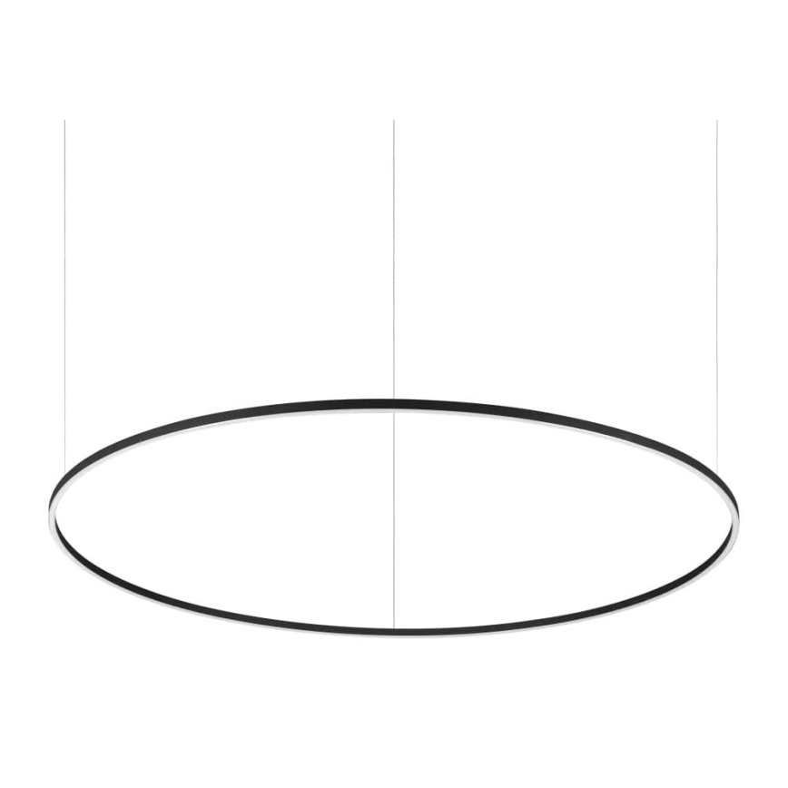 Ideal Lux - ORACLE SLIM cable-suspended LED pendant, 83W/230V, 4000K, CRI 90, Ø 150 cm, black