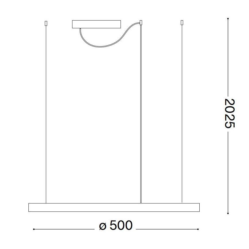 Ideal Lux - ORACLE SLIM Cable-Suspended LED Pendant LED/29W/230V 3000K CRI 90 Ø 50 cm White