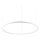 Ideal Lux - ORACLE SLIM LED Dimmable Pendant on Cable, 42W/230V, 3000K, CRI 90, Ø 90 cm, White