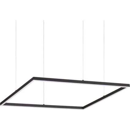 Ideal Lux - ORACLE SLIM LED Cable-Suspended Pendant, 44W, 230V, 3000K, CRI 90, 70x70 cm, black