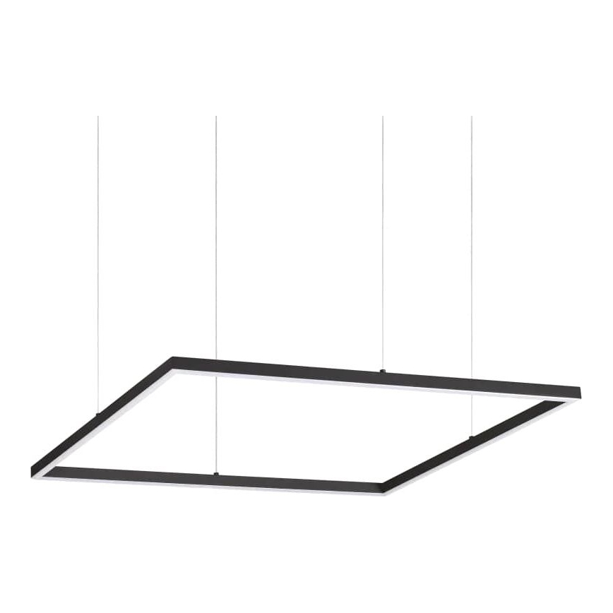 Ideal Lux - ORACLE SLIM LED Cable-Suspended Pendant, 44W, 230V, 3000K, CRI 90, 70x70 cm, black