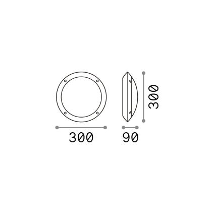 Ideal Lux - Outdoor ceiling light 1xE27/23W/230V white IP66