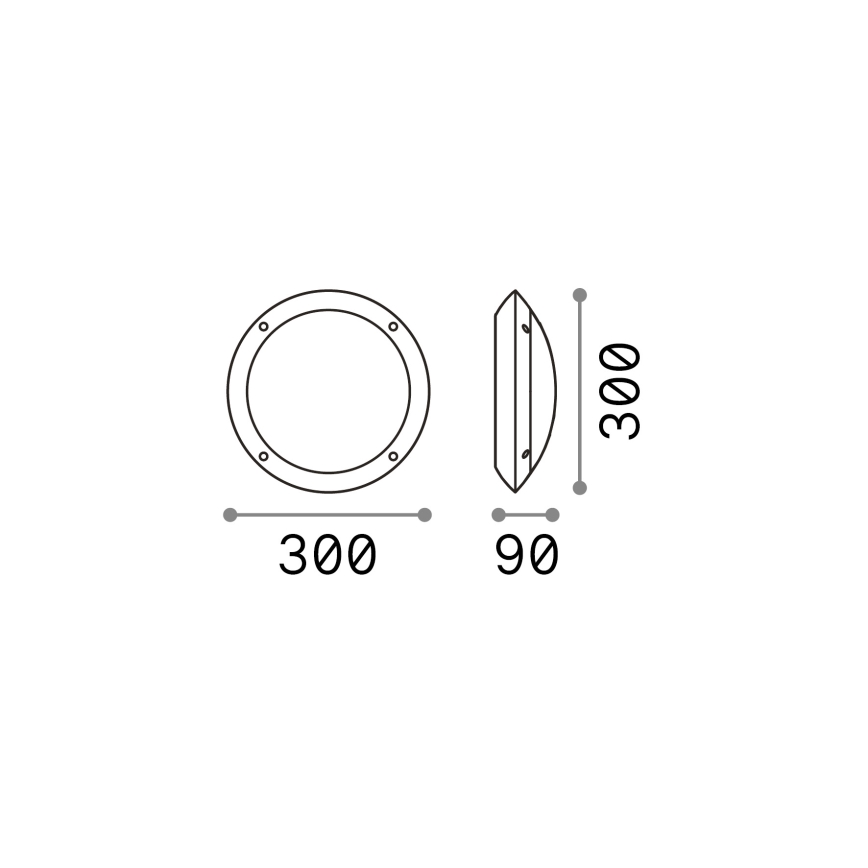 Ideal Lux - Outdoor ceiling light 1xE27/23W/230V white IP66