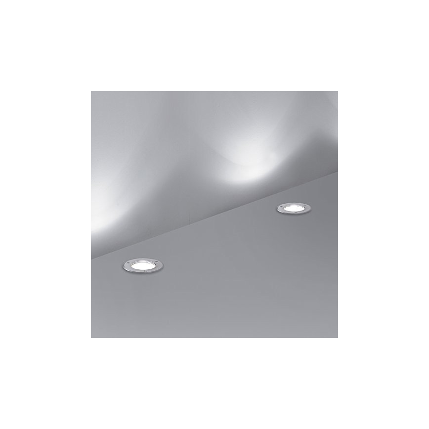 Ideal Lux - Outdoor driveway light PARK 1xGU10/20W/230V IP65 matte chrome