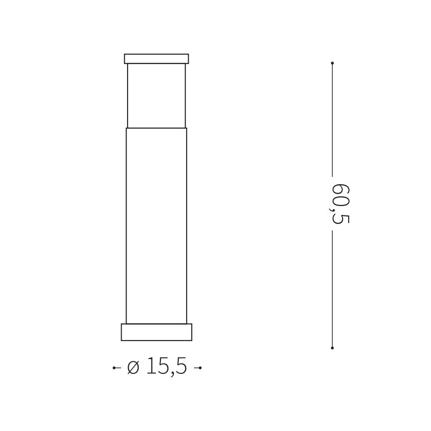 Ideal Lux - Outdoor lamp 1xE27/42W/230V 60 cm IP44 anthracite