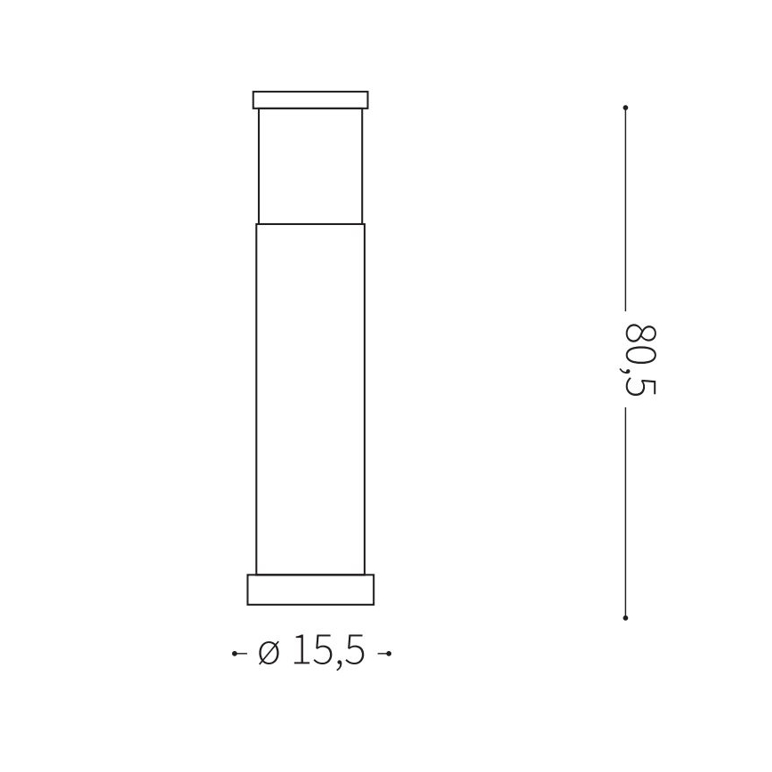 Ideal Lux - Outdoor lamp 1xE27/42W/230V 80 cm IP44 anthracite