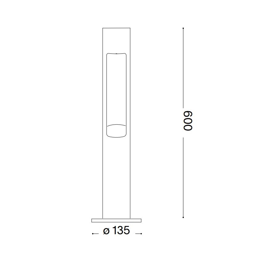 Ideal Lux - Outdoor lamp ACQUA 1xG9/15W/230V 60 cm IP44 anthracite