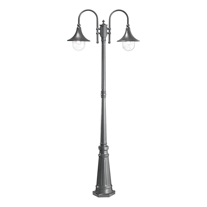 Ideal Lux - Outdoor lamp CIMA 2xE27/52W/230V 216 cm IP43 anthracite