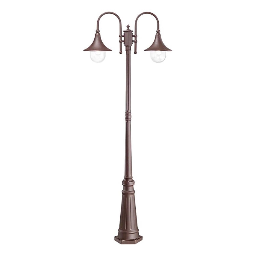 Ideal Lux - Outdoor lamp CIMA 2xE27/52W/230V 216 cm IP43 brown