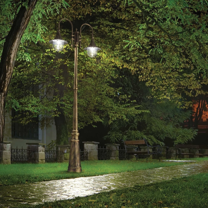 Ideal Lux - Outdoor lamp CIMA 2xE27/52W/230V 216 cm IP43 patina