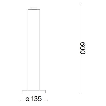 Ideal Lux - Outdoor lamp CLIO 1xE27/42W/230V 60 cm IP44 anthracite