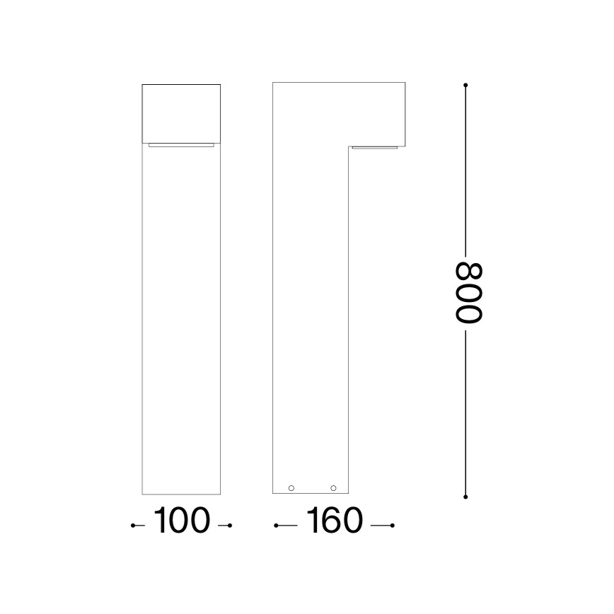 Ideal Lux - Outdoor lamp SIRIO 2xGX53/9W/230V 80 cm IP65 brown