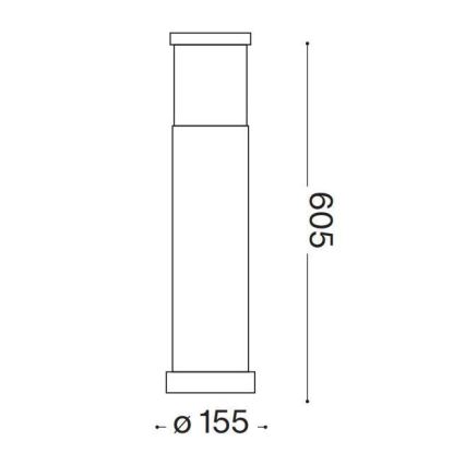 Ideal Lux - Outdoor lamp TRONCO 1xE27/42W/230V 60,5 cm IP65 brown