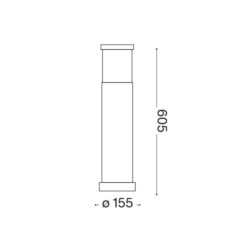 Ideal Lux - Outdoor lamp TRONCO 1xE27/42W/230V 60,5 cm IP65 brown