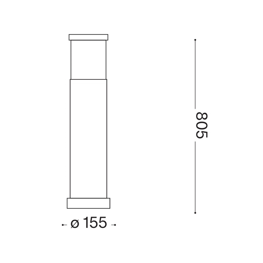 Ideal Lux - Outdoor lamp TRONCO 1xE27/42W/230V 80 cm IP65 brown