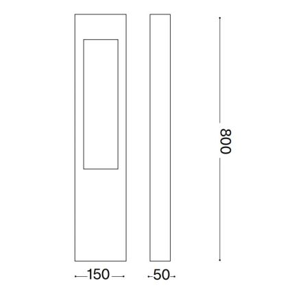 Ideal Lux - Outdoor lamp VEGA 1xG9/15W/230V 80 cm IP44 brown