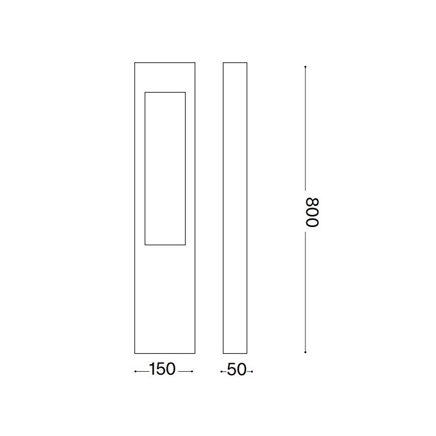 Ideal Lux - Outdoor lamp VEGA 1xG9/15W/230V 80 cm IP44 brown