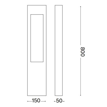 Ideal Lux - Outdoor lamp VEGA 1xG9/15W/230V 80 cm IP44 brown