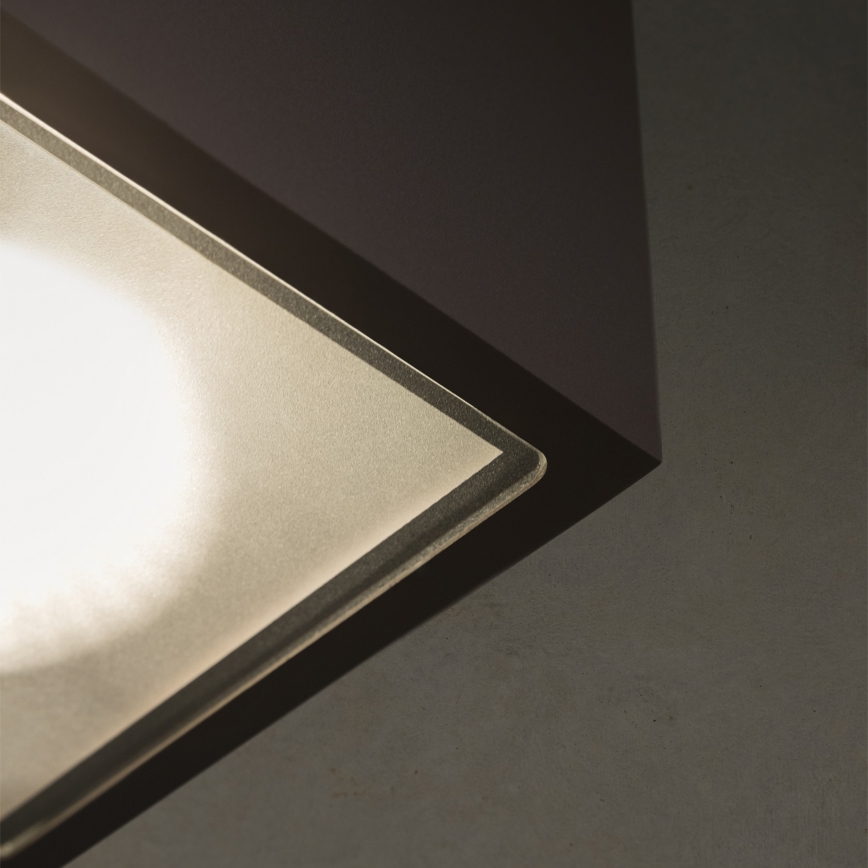 Ideal Lux - Outdoor spotlight TECHO 1x GU10/20 W/230 V 9x9 cm IP54 black