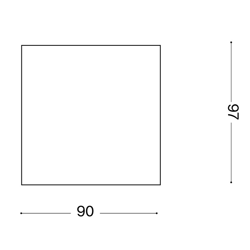 Ideal Lux - Outdoor spotlight TECHO 1x GU10/20 W/230 V 9x9 cm IP54 black