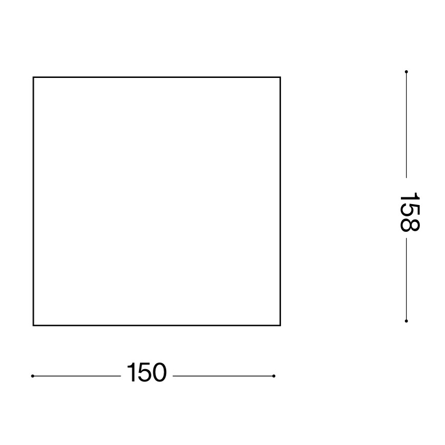 Ideal Lux - Outdoor spotlight TECHO 1xGU10/20W/230V 15x15 cm IP54 white