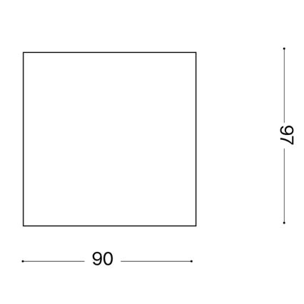 Ideal Lux - Outdoor spotlight TECHO 1xGU10/20W/230V 9x9 cm IP54 anthracite