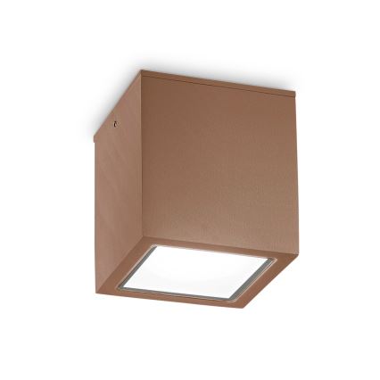 Ideal Lux - Outdoor spotlight TECHO 1xGU10/20W/230V 9x9 cm IP54 brown