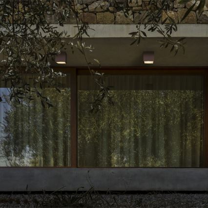 Ideal Lux - Outdoor spotlight TECHO 1xGU10/20W/230V 9x9 cm IP54 brown