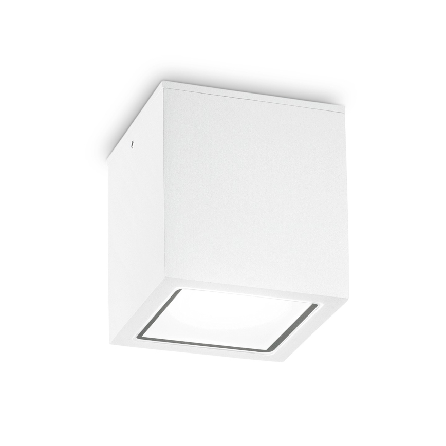 Ideal Lux - Outdoor spotlight TECHO 1xGU10/20W/230V 9x9 cm IP54 White
