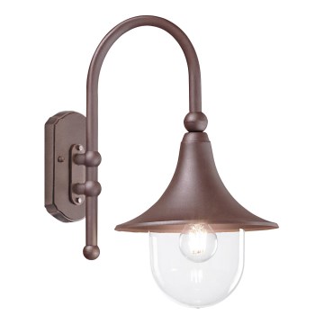 Ideal Lux - Outdoor wall lamp CIMA 1xE27/52W/230V IP43 brown