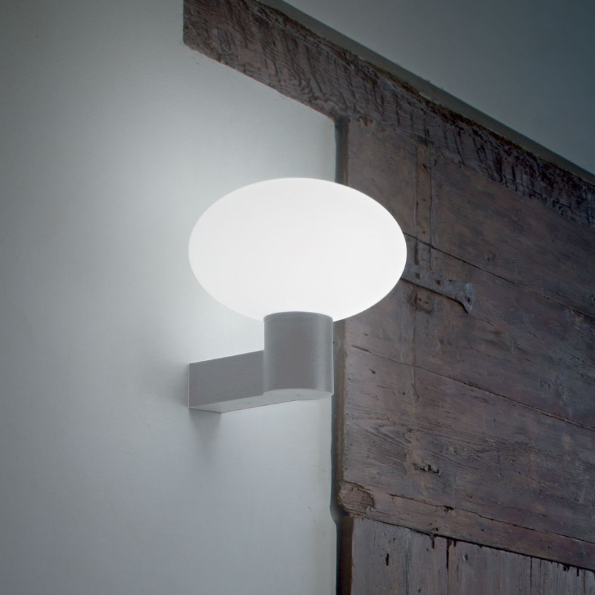 Ideal Lux - Outdoor wall lamp CLIO 1xE27/42W/230V IP44 grey