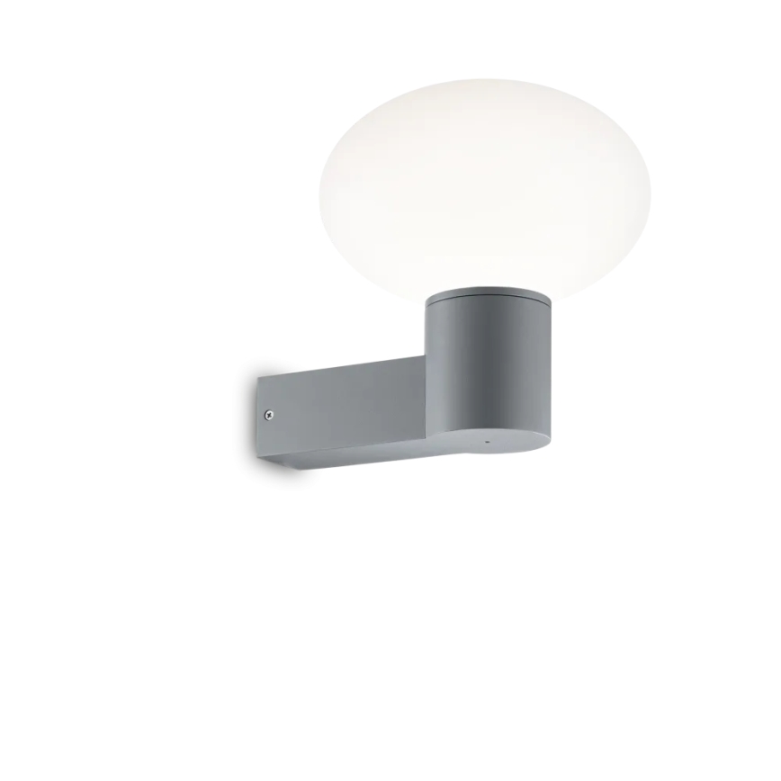 Ideal Lux - Outdoor wall lamp CLIO 1xE27/42W/230V IP44 grey