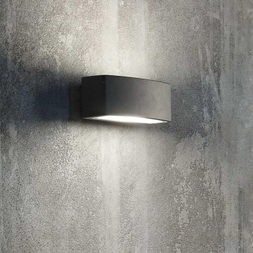 Ideal Lux - Outdoor wall light ANDROMEDA 1xE27/60W/230V IP55 black