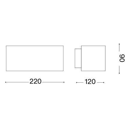Ideal Lux - Outdoor wall light ANDROMEDA 1xE27/60W/230V IP55 black