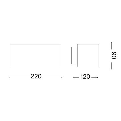 Ideal Lux - Outdoor wall light ANDROMEDA 1xE27/60W/230V IP55 brown