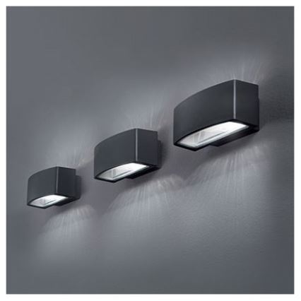 Ideal Lux - Outdoor wall light ANDROMEDA 2xE27/60W/230V IP55 anthracite