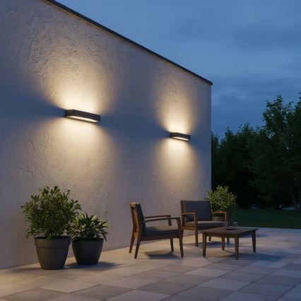 Ideal Lux - Outdoor wall light ANDROMEDA 2xE27/60W/230V IP55 black