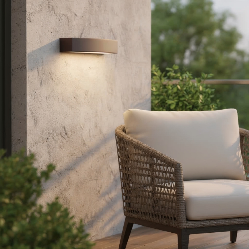 Ideal Lux - Outdoor wall light ANDROMEDA 2xE27/60W/230V IP55 brown