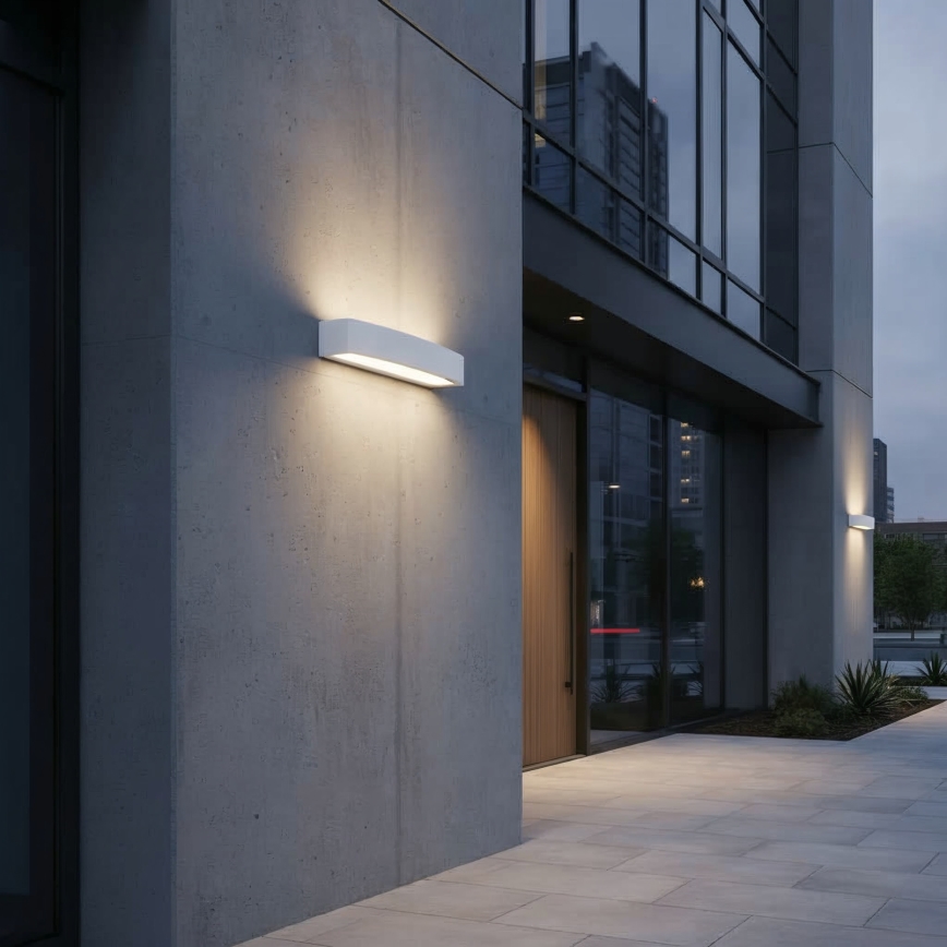 Ideal Lux - Outdoor wall light ANDROMEDA 2xE27/60W/230V IP55 white
