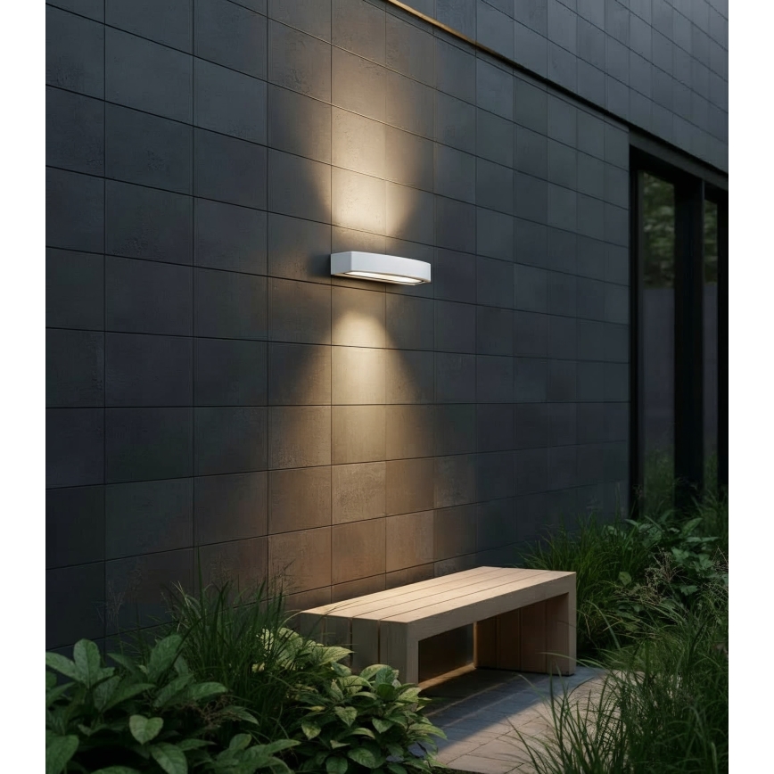 Ideal Lux - Outdoor wall light ANDROMEDA 2xE27/60W/230V IP55 white