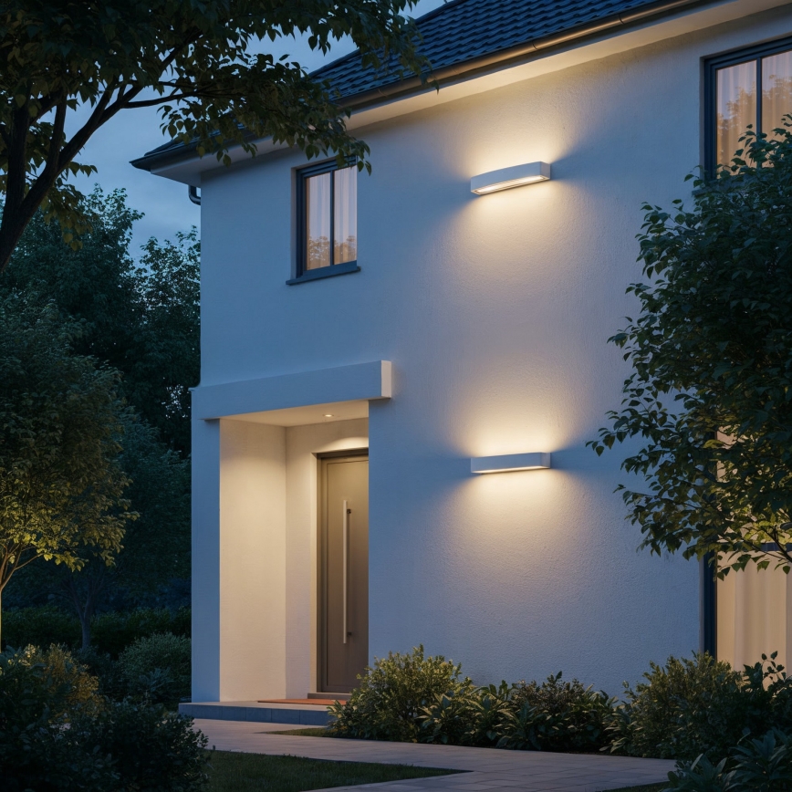 Ideal Lux - Outdoor wall light ANDROMEDA 2xE27/60W/230V IP55 white
