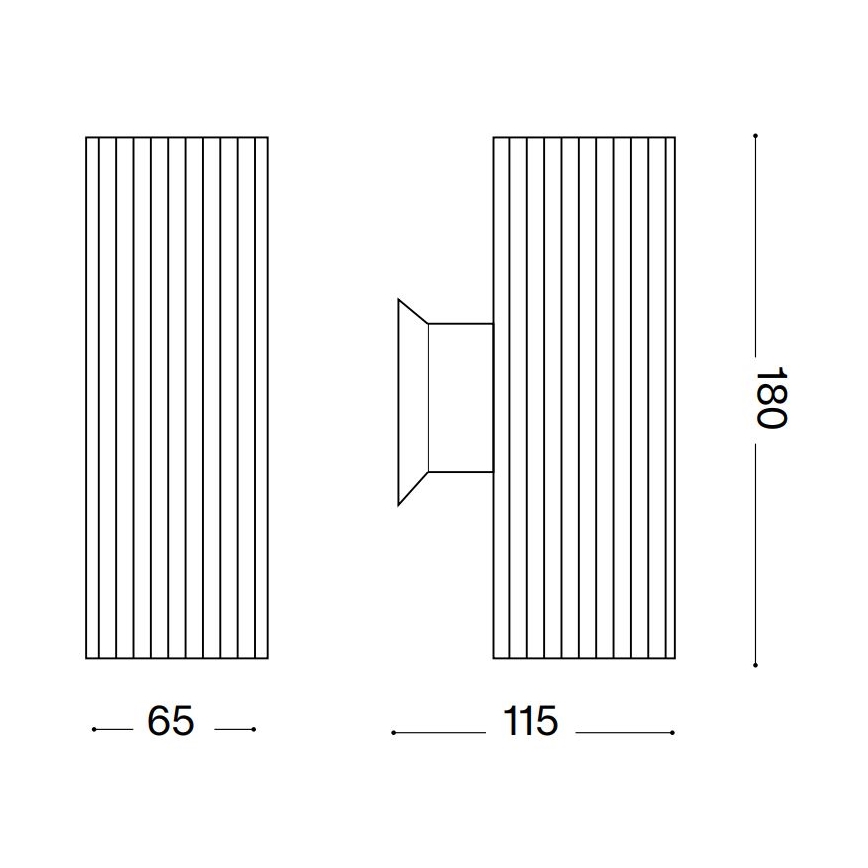 Ideal Lux - Outdoor wall light BASE 2xGU10/28W/230V IP44 black